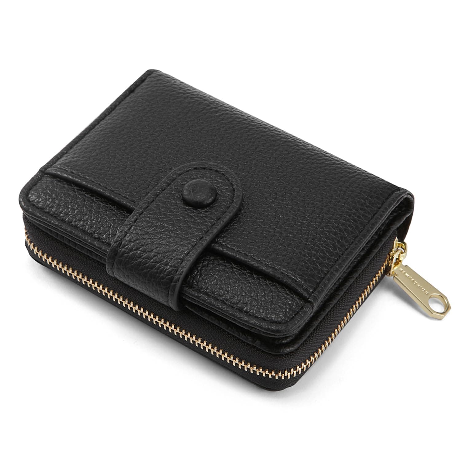ANYWN Geldbörse Damen klein aus Weichem Leder, Kleines Portemonnaie Damen, Mini Geldbeutel mit Großes Zipper Münzfach Schwarz Angebot bei HelloDeals