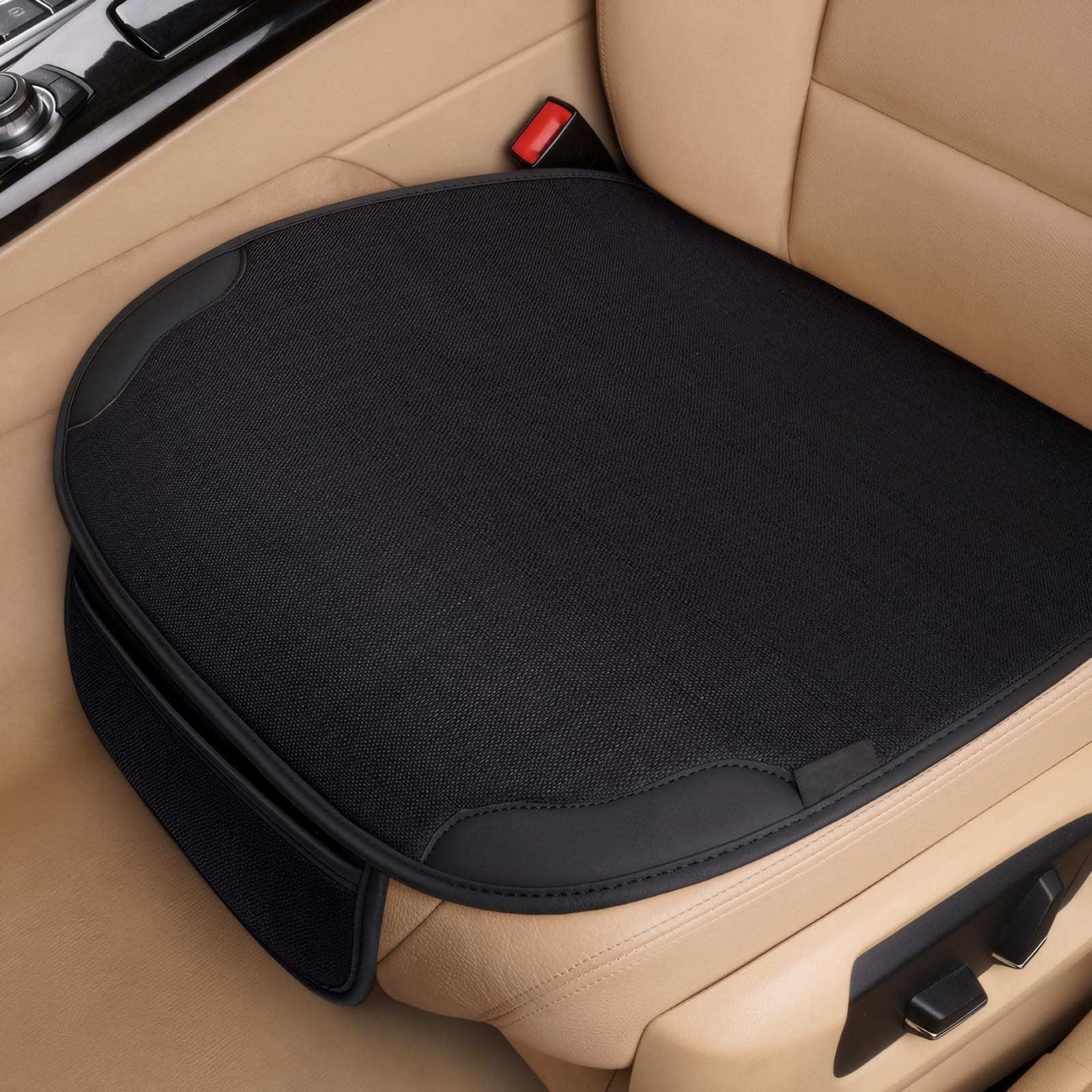 Luxvara Sitzkissen Auto Vordersitze, Universal Autositzschoner 51x50cm, rutschfeste Sitzauflagen Auto Vorne, Atmungsaktive Sitzkissen gegen Schwitzen, Anti-Rutsch Sitzauflage für PKW/SUV/LKW Angebot bei HelloDeals