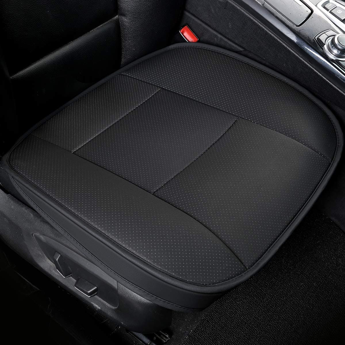 LUOLLOVE Sitzbezüge Auto Universal Leder Super Weich für Vordersitz 2PCS (Schwarz 52 x 51 cm) 2PCS Schwarz Angebot bei HelloDeals