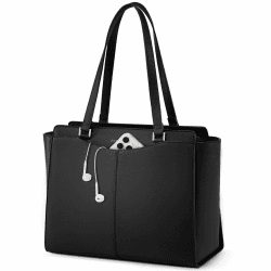 RAINSMORE Handtasche Damen Groß Shopper Tasche Damen Wasserdichte Laptoptasche 14 Zoll PU Leder Tote Bag mit Reißverschluss Innentasche Arbeitstasche Schultertaschen Henkeltasche Angebot bei HelloDeals