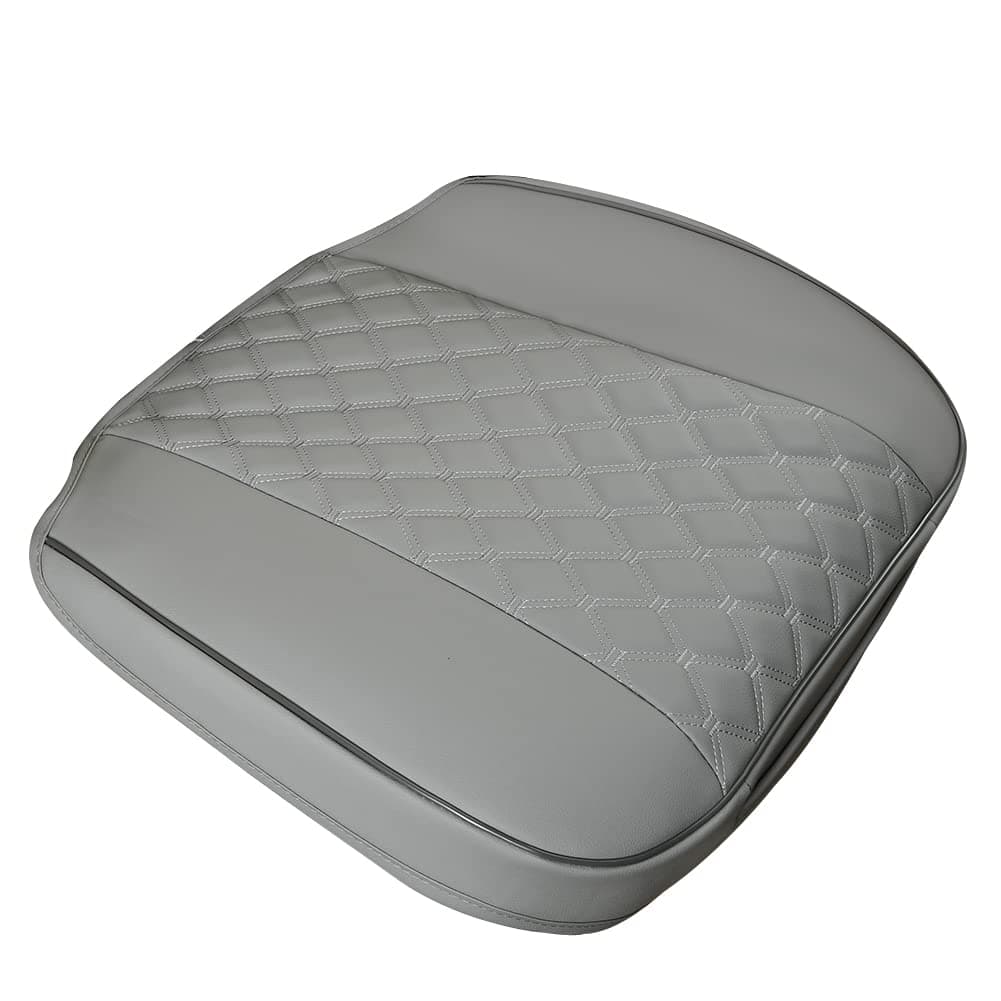 Black Panther PU Autositzbezüge,Umwickelkante,Schutz für Vordersitz unten Einzelsitz ohne Rückenlehne(W 21.26''*D 20.87”)(1Stück,Grau) A - 1 Stück - Grau -Vordersitzbezug Angebot bei HelloDeals