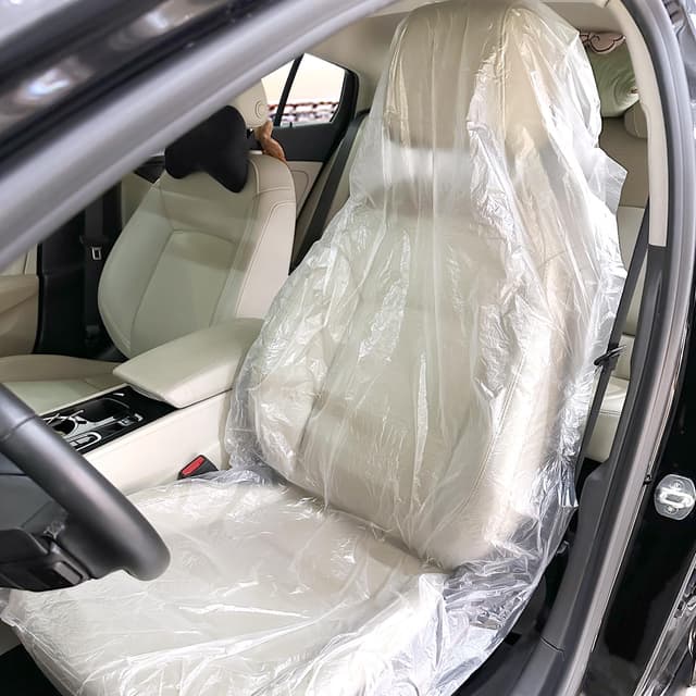 efuturetime 100 PCS Einweg Sitzbezug Auto Vordersitze Transparent Universal Wasserdicht, 140x80cm, Sitzschoner aus Kunststoff für Autositze, Autositzbezüge Staubdicht 100pcs
