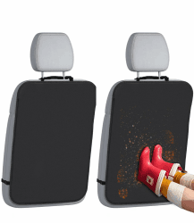 Goxiry Sitzschutz Auto Rückenlehne, 2 Stück Rückenlehnenschutz Auto Kinder, 420D Oxford Schutz Rücksitzschoner Anti-Schmutzig, Anti Kick und Verschleißfest(Schwarz) Angebot bei HelloDeals