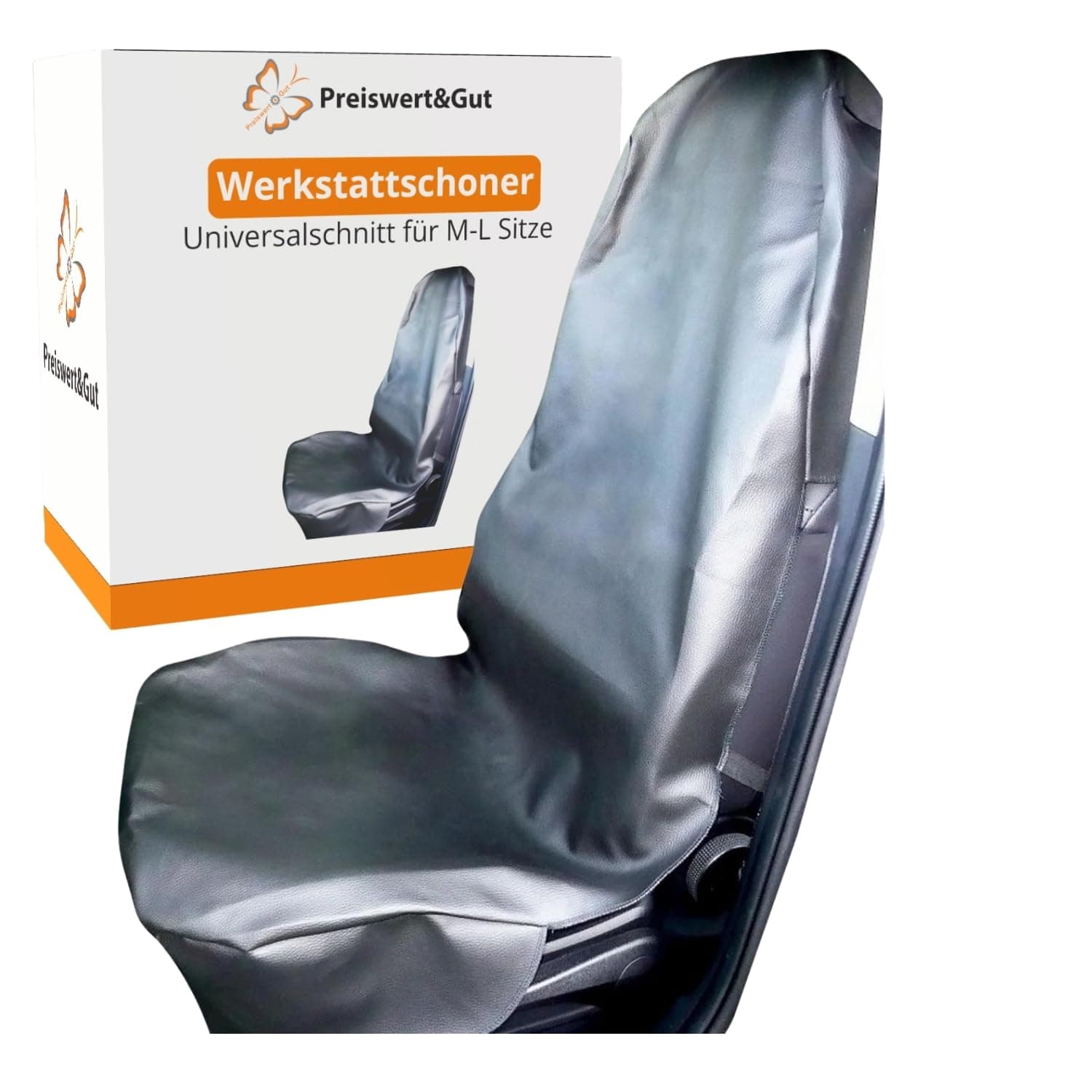 Preiswert & Gut Autositzschoner Vordersitz universal, robuster Schonbezug aus Kunstleder für Werkstatt und Handwerker, wasserabweisend und ölbeständig Schwarz Standard Angebot bei HelloDeals