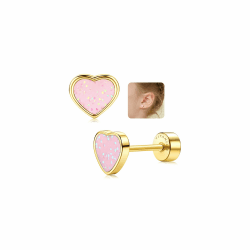 LOLIAS 20G Titan Herz Ohrstecker Ohrringe Für Mädchen Damen14K Gold Süße Kleine Pailletten Ohrstecker Hypoallergene Ohrringe Geschenke Mädchen Knorpel Tragus Ohrstecker Ohr Piercing