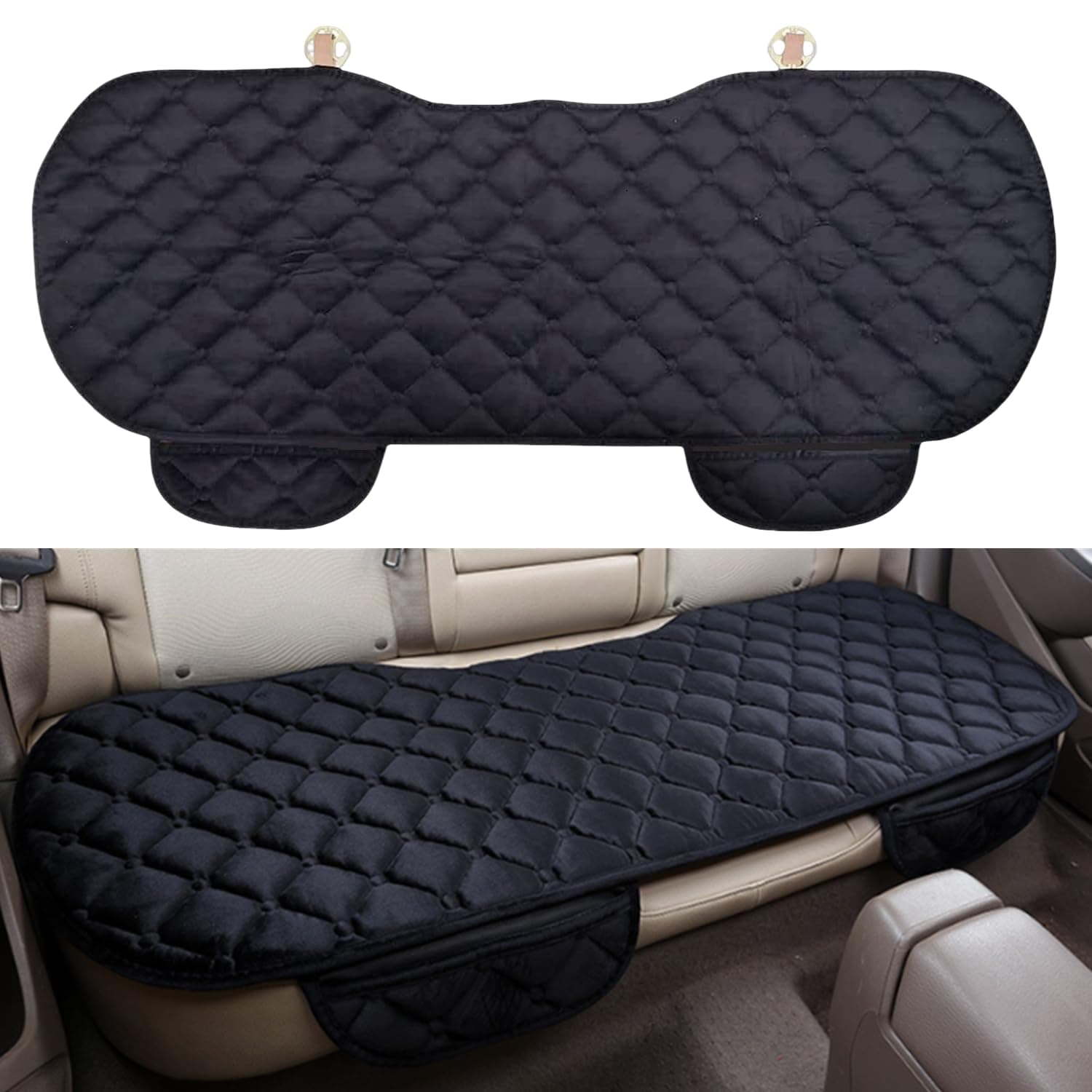 bangminda Auto Sitzauflage Sitzkissen Sitzbezüge Universal Plüsch Sitzauflagen Vordersitzbezüge Rücksitzbezüge Rücksitzkissenbezüge Auto Fahrzeug Sitzschut (1 Rücksitzbezüge, Schwarz) 1 Rücksitzbezüge Schwarz Angebot bei HelloDeals