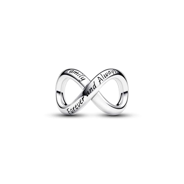 Pandora Moments Anhänger Ewigkeit, Scheibe und Herz, Sterlingsilber, mit klarem Cubic Zirkonia