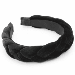 DRESHOW Geflochtene Stirnbänder für Damen Samt Haarreifen Elastische Criss Cross Haarbänder Zubehör 1 Pc Braided Hair Hoop: Black 1 Angebot bei HelloDeals