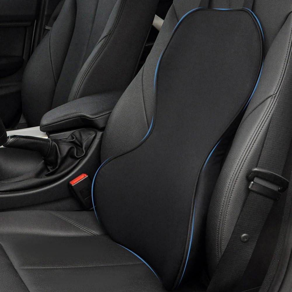 FOUNDCOOL Ergonomisches Lendenwirbelstützkissen, Rückenkissen aus Memory-Schaum für Autositze - Lendenkissen, Rückenstützkissen, Auto Lordosenstütze Kissen für Fahrer Angebot bei HelloDeals