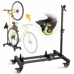 Sttoraboks Vertikaler Fahrradständer, Freistehender Indoor-Fahrradständer Aufrechter Fahrradbodenständer mit einstellbarer Höhe für Garage & Wohnung - für Räder bis zu 29" Angebot bei HelloDeals