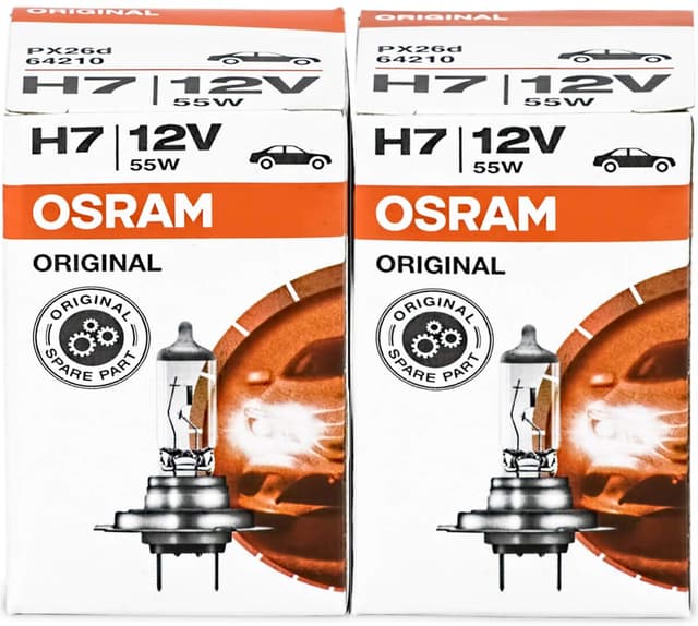 Osram H7 Longlife High Tech 12V 55W PX26d 64210L Lampen Autolampen Glühlampen, 2er Pack