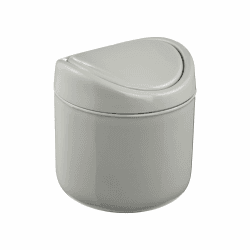 keeeper Bio-Abfalleimer mit Schwingdeckel, 1,3 l, Tischmülleimer mit Deckel, Svenja, Grau (Eco Stone Grey)