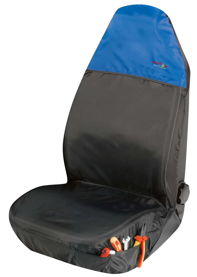 Walser Werkstatt Schonbezug Outdoor Sports, Auto-Sitzschoner, Werkstattschoner-Auto, PKW-Schutzunterlage, Werkstattschoner schwarz/blau