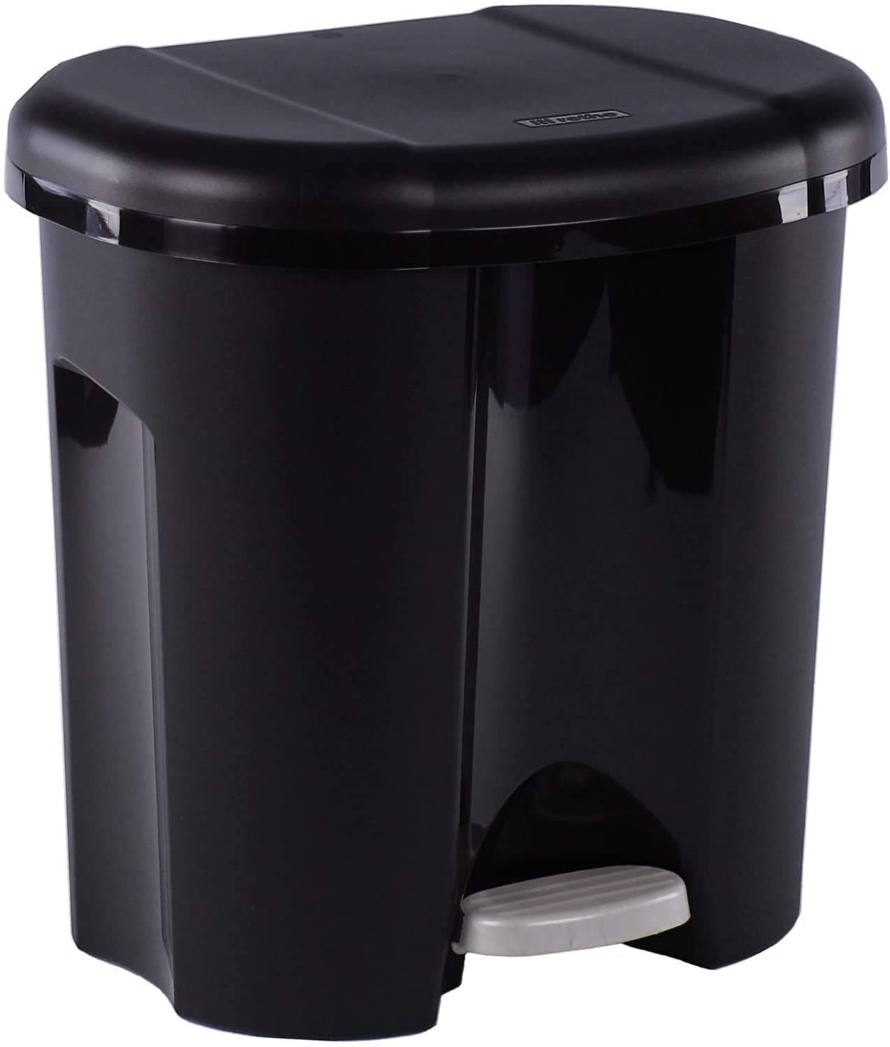 Rotho Duo Mülleimer 2x 10l zur Mülltrennung mit Deckel, Kunststoff (PP recycelt) BPA-frei, schwarz, 2 x 10l (39.0 x 32.0 x 40.5 cm) Duo 2 x 10l Schwarz