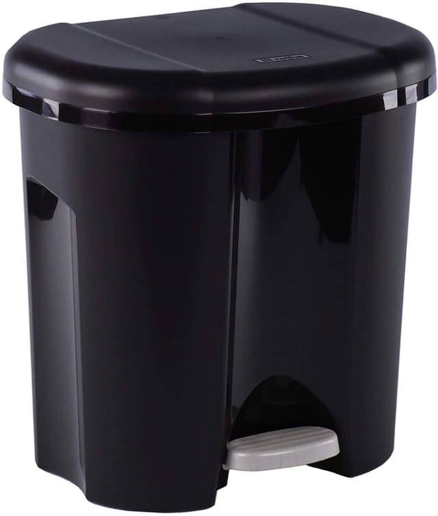 Rotho Duo Mülleimer 2x 10l zur Mülltrennung mit Deckel, Kunststoff (PP recycelt) BPA-frei, schwarz, 2 x 10l (39.0 x 32.0 x 40.5 cm) Duo 2 x 10l Schwarz