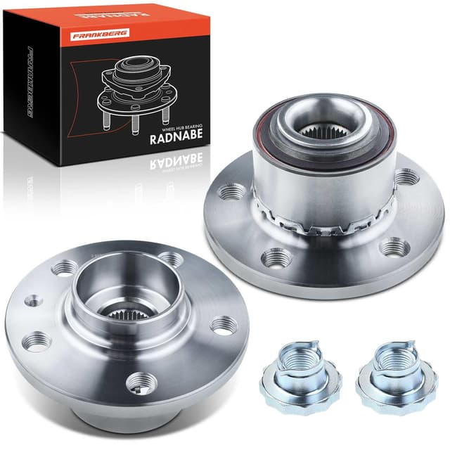 Frankberg 2x Radlager Radlagersatz Vorderachse Flansch-Rad ⌀127 Mit ABS Magnetring Kompatibel mit Polo 6C1 6R1 Fabia II 542 Ibiza IV 6J5 6P1 Fabia III NJ3 Replace# 6C0407621