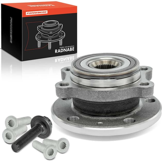 Frankberg 1x Radlager Radlagersatz Vorne unterstützt die ABS-Funktion Kompatibel mit Golf Plus Passa.t A3 8P1 A1 Q3 Leon 1P1 Octavi.a II Superb II Yeti Tigua.n Toura.n Cadd.y
