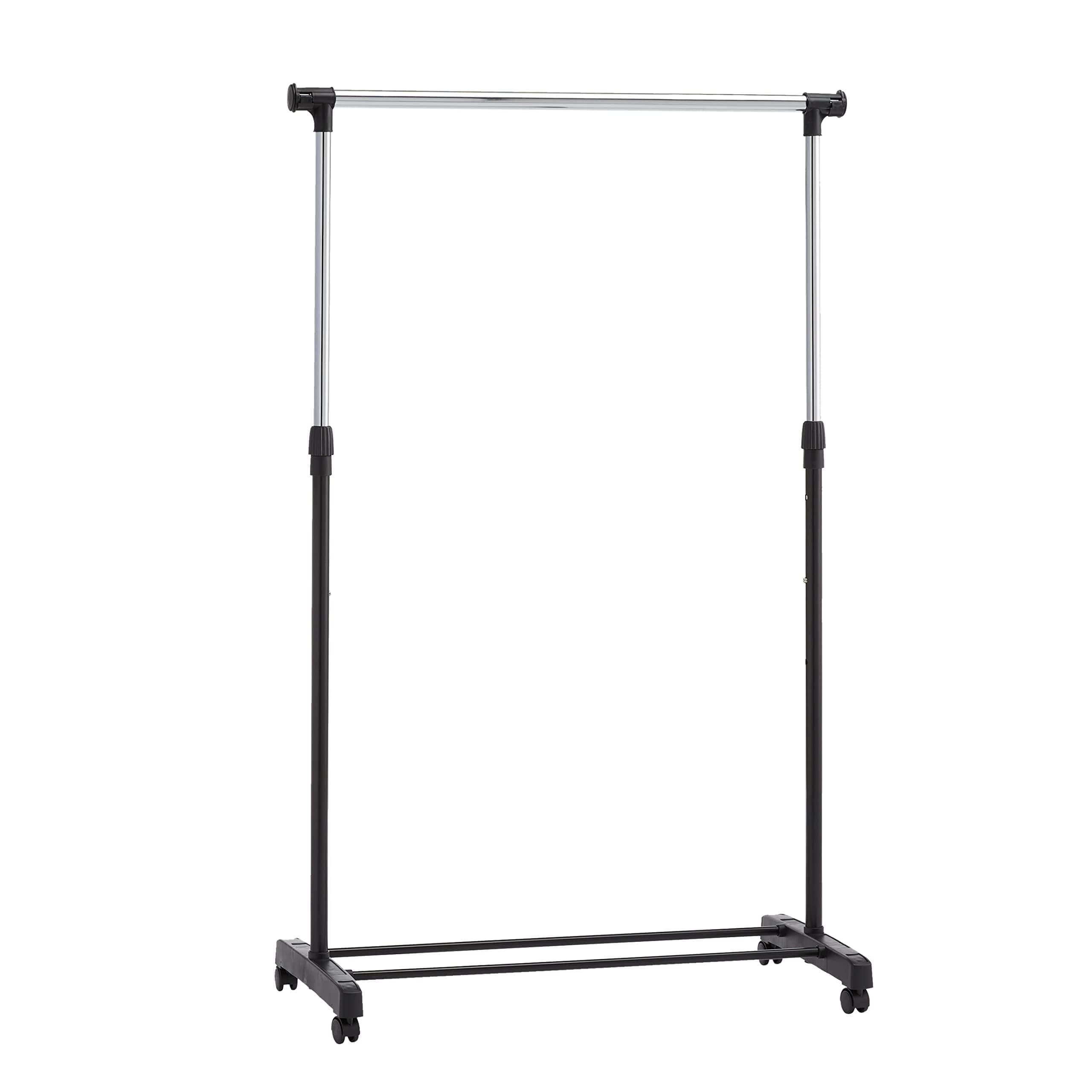 Amazon Basics Kleiderstange mit Rollen, Chrom, (91.5-145) x 42 x (134-161) cm (L x W x H) (91.5-145) x 42 x (134-161) cm (L x W x H) Chrom