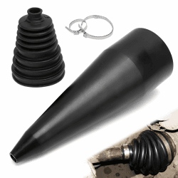 IIRC Achsmanschette Universal, Antriebswellenmanschette mit Metallschellen, Achsmanschette zum Kleben, Achsmanschetten Faltenbalg, Schwarz