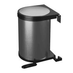 Relaxdays Einbaumülleimer, 12 L, Einbau Unterschrank, Schwenkeimer Küche, HBT: 37x28x28,5 cm, Edelstahl, silber/schwarz Angebot bei HelloDeals