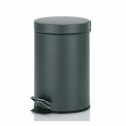 kela Kosmetikeimer grau 3l, Metall Tretmülleimer Badezimmer, Badmülleimer mit Inneneimer und Tragehenkel, MONACO, dunkelgrau matt Angebot bei HelloDeals