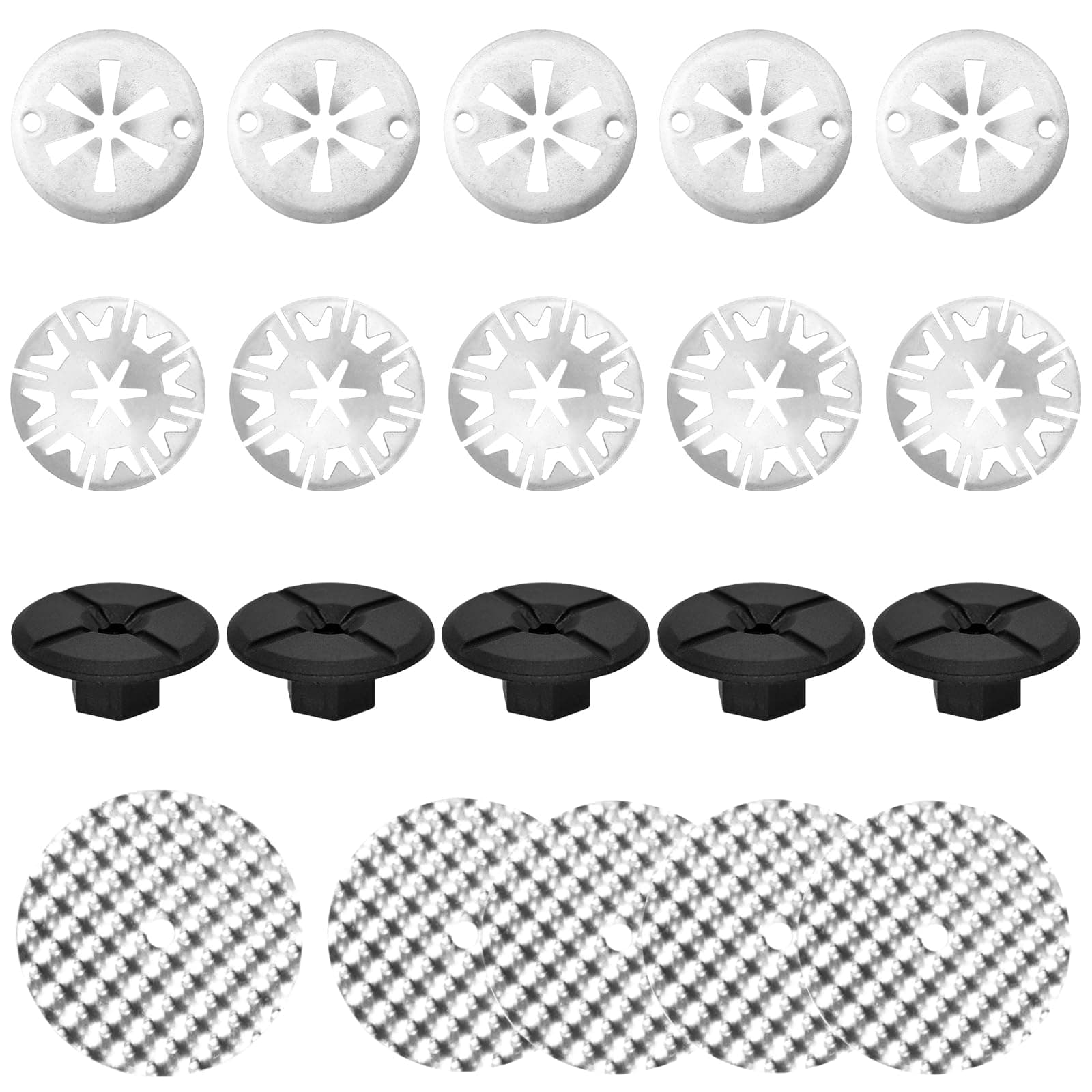 20 Stück Hitzeschutzblech Reparatursatz, Klemmscheiben, Praktisch Klemmscheiben Hitzeschutzblech,Metall Sternscheiben, Klemmscheibe zur Montage von Hitzeschilden unter Der Motorhaube Eines Autos Angebot bei HelloDeals