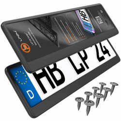 L & P Car Design L&P A162 2 x Kennzeichenhalter in schwarz Nummernschild Kennzeichenhalterung Angebot bei HelloDeals