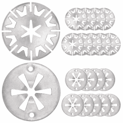 20 Stück Klemmscheiben,Hitzeschutzblech,Klemmscheiben Hitzeschutzblech,Hitzeschutzblech Auspuff,Star lock Befestigung Hitzeblech,Manganstahl,Silber (30mm)