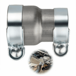 Sturiz Auspuff Reduzierstück Rohrverbinder Verbinder 120mm Auspuffschelle 51-55mm Reduzierverbinder Reduzierung Verbindungsstück Rohrreduzierung Rohrverbinder Abgasrohrverbinder Auto Auspuffschell 51-55mm 120mm