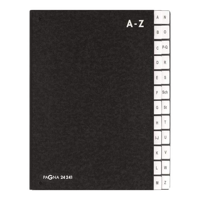 Pagna Pultordner Classic (Pultmappe, 24 Fächer, A-Z) schwarz 1 - Pack Single