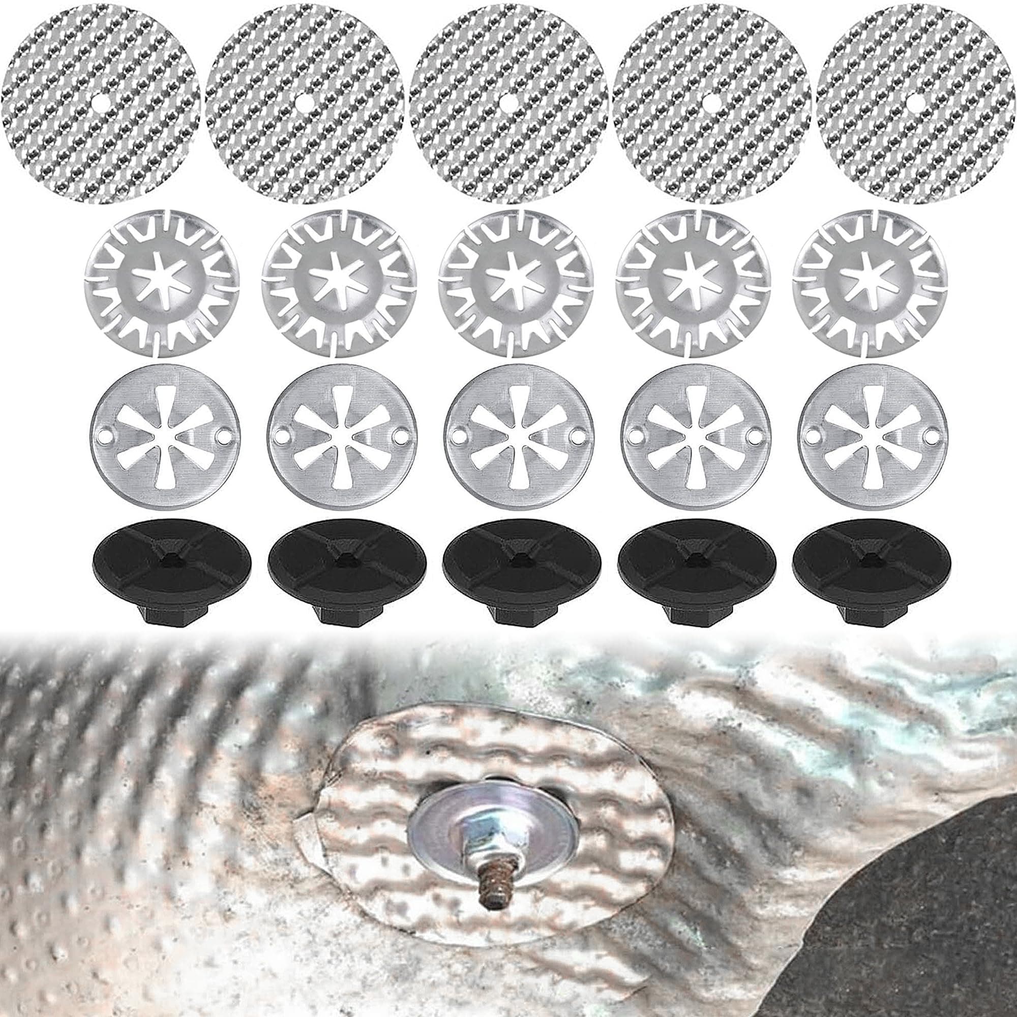 ANBOO 20 Stück klemmscheiben hitzeschutzblech, hitzeschutzblech reparatursatz, hitzeschutzplatten radhausschale befestigung, kunststoffmuttern Kompatibel mit VW Audi N90335004 Angebot bei HelloDeals