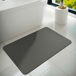 Dolic Badematte, Badevorleger, Gummi, rutschfest, dünn, saugfähig, schnelltrocknend, schmutzabweisend Vorleger für Badezimmerboden, Badewanne und Duschraum im Außenbereich (Dark Grey, 40 x 60 cm) Dark Grey 40 x 60 cm (Rechteckig) Angebot bei HelloDeals
