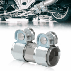 Doppelschelle Auspuffschelle Ø55mmx125mm, Auspuffschelle Edelstahl Rohrverbinder, Auspuff Schellen Klemmen mit Doppelschelle, Auspuff Universal Rohrverbinder Angebot bei HelloDeals