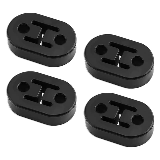 mizikuu 4 Stücke Auto Auspuff Aufhänger, Auto Auspuffhalter gummis Universal Auto Gummi Auspuff Langlebig Halterung Schalldämpfer Auspuffhalterung für alle Fahrzeuge geeignet 2 Löcher 12mm