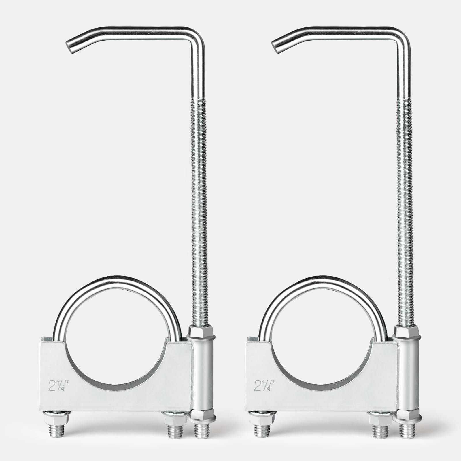 Atokrtact Heavy Duty Auspuff-U-Klemmen, Sattel-Stil, Schalldämpfer, U-Bolzenklemme, Edelstahl, 2 Stück (5,7 cm)