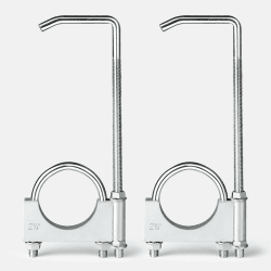 Atokrtact Heavy Duty Auspuff-U-Klemmen, Sattel-Stil, Schalldämpfer, U-Bolzenklemme, Edelstahl, 2 Stück (5,7 cm) Angebot bei HelloDeals