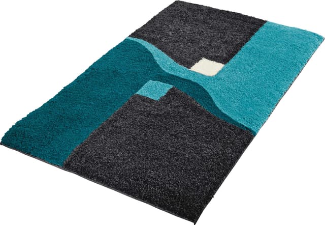 Erwin Müller Badematte Athen, Badteppich, Badvorleger rutschhemmend türkis Größe 60x100 cm - kuscheliger Hochflor, für Fußbodenheizung geeignet (weitere Größen) 60 x 100 cm (Rechteckig) Türkis