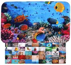 Sanilo Badteppich, viele schöne Badematten zur Auswahl, Badvorleger sehr weich und rutschfest, waschbar und schnelltrocknend (70 x 110 cm, Ocean) 70 x 110 cm Ocean