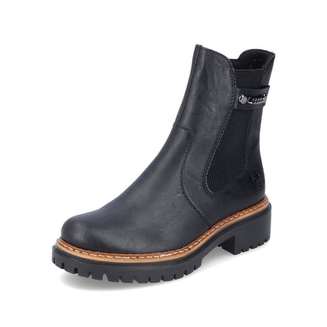 Rieker Damen Chelsea Boots 72690, Frauen Stiefeletten 39 EU Schwarz 00