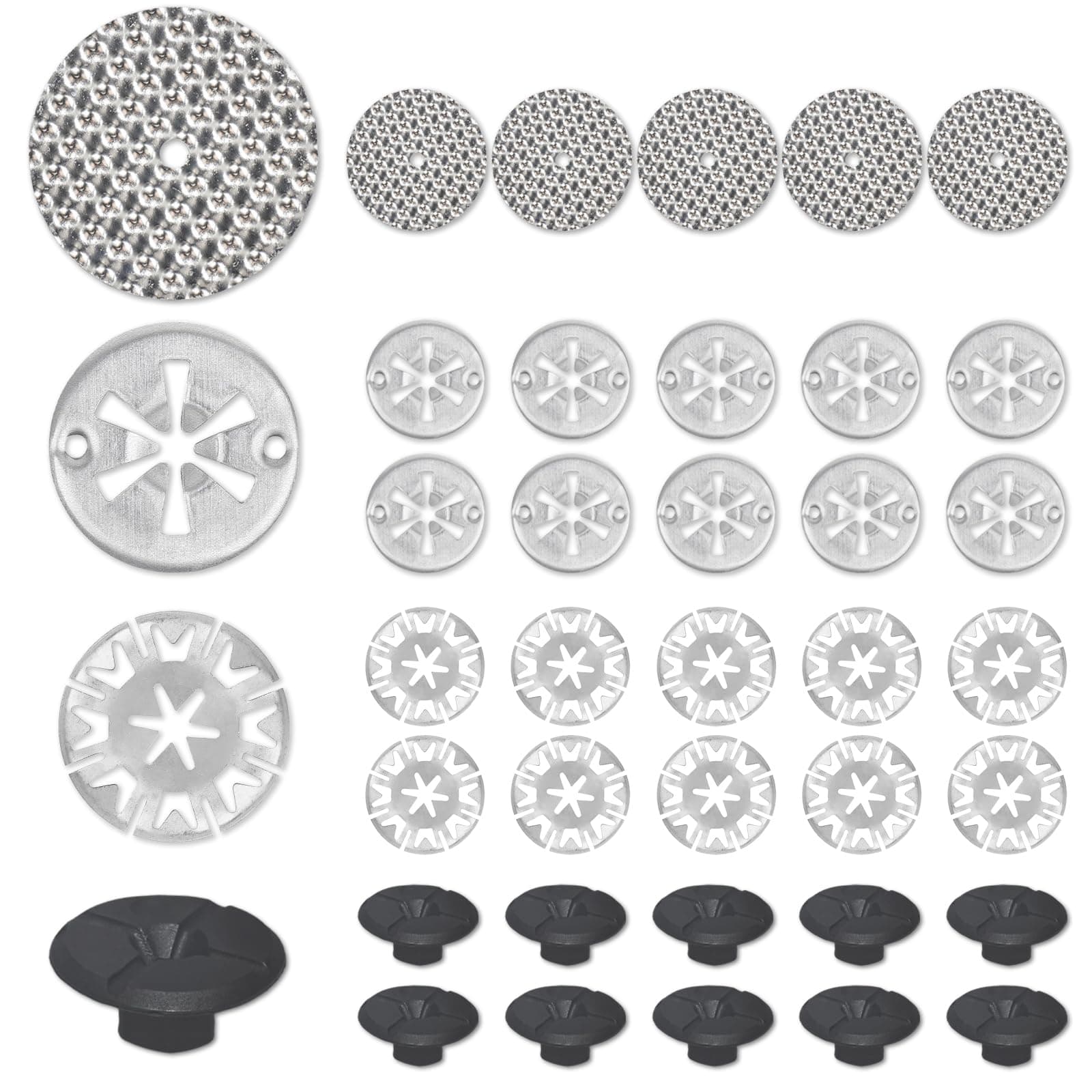 Nadinsta 35 Stück Metall Hitzeschutzblech Reparatursatz, 50 Mm und 30mm Klemmscheiben Hitzeschutzblech, Sicherungsscheiben Haube, Befestigung, Kunststoffmuttern Kompatibel Mit Vw Audi Skoda N90335004 Angebot bei HelloDeals