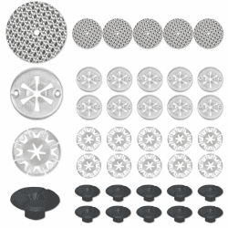 Nadinsta 35 Stück Metall Hitzeschutzblech Reparatursatz, 50 Mm und 30mm Klemmscheiben Hitzeschutzblech, Sicherungsscheiben Haube, Befestigung, Kunststoffmuttern Kompatibel Mit Vw Audi Skoda N90335004