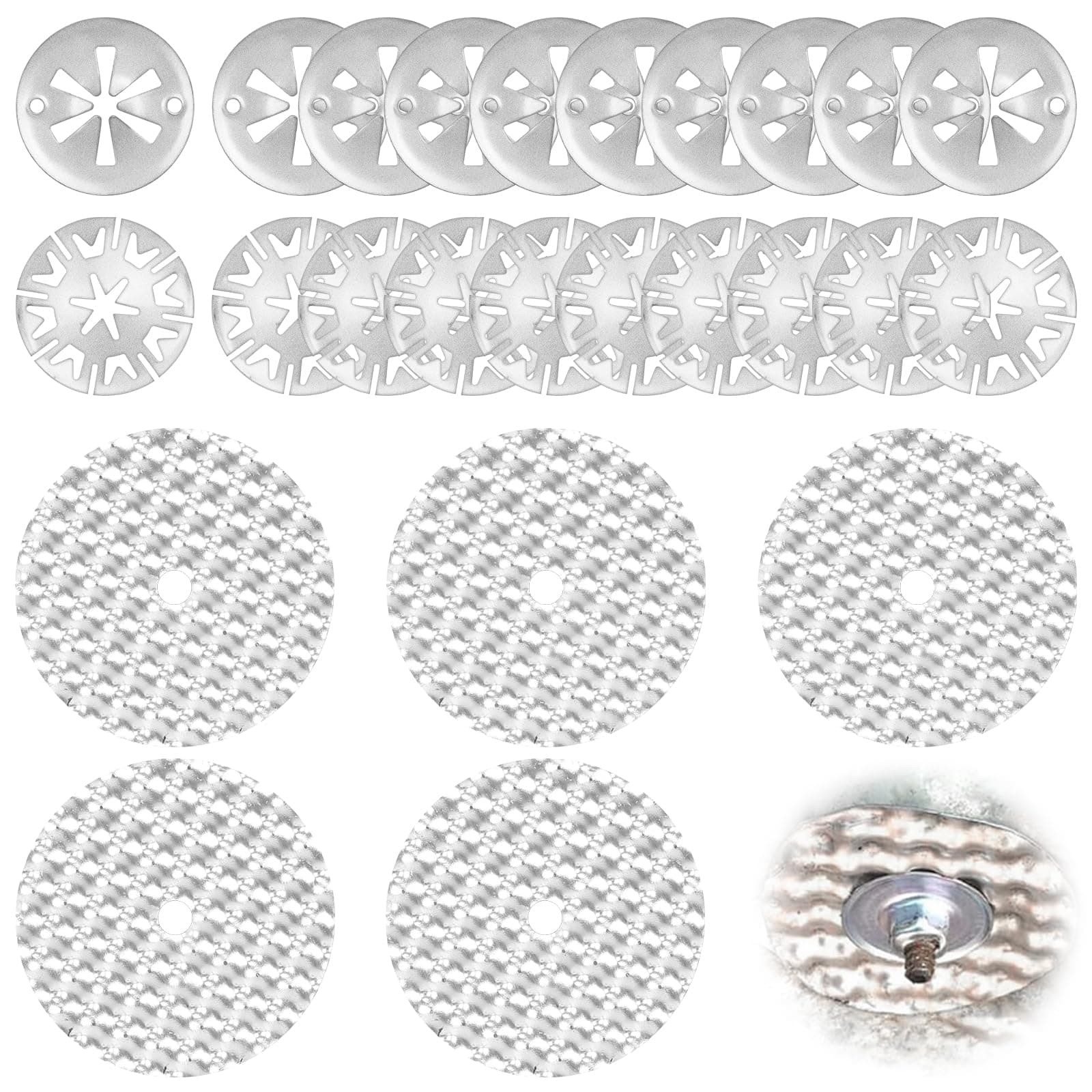 25 Stück Hitzeschutzblech Reparatursatz Einbeziehen 20 Stück 30mm Klemmscheiben Hitzeschutzblech 5 Stück 52mm Reparaturbleche Kompatibel mit OE-Nummer 6715468 N90335004