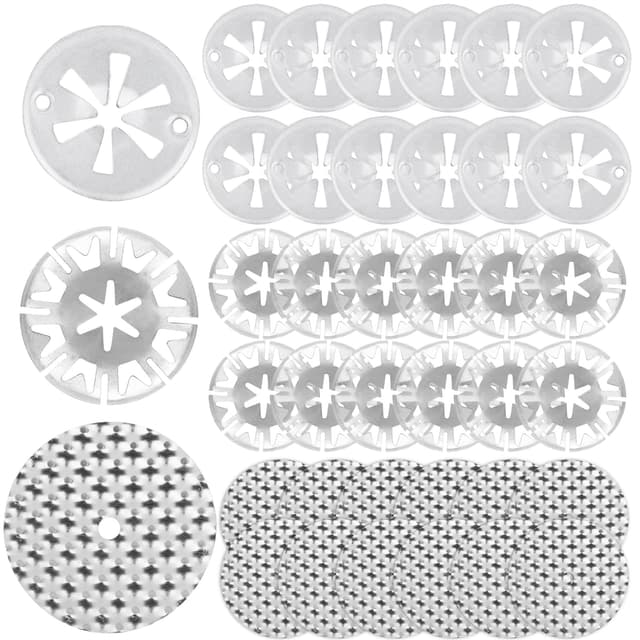 12 Sets Hitzeschutzplatte Reparatursatz Klemmscheiben für Auto, Hitzeschutzblech (52mm) Klemmscheiben(30mm) Sicherungsscheiben Haube, Metall Star Lock Befestigung Hitzeblech N90335004 6715468 (36)