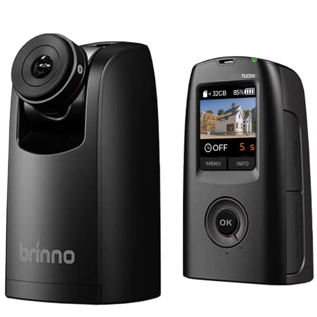 Brinno TLC300 Zeitrafferkamera – 1080P HDR/FHD, 118° FOV, F2.0, 1,44 Zoll entspiegelter IPS-LCD-Bildschirm, Bauprojekte im Innen- und Außenbereich, Lange Akkulaufzeit mit AA-Batterien (bis 100 Tage)