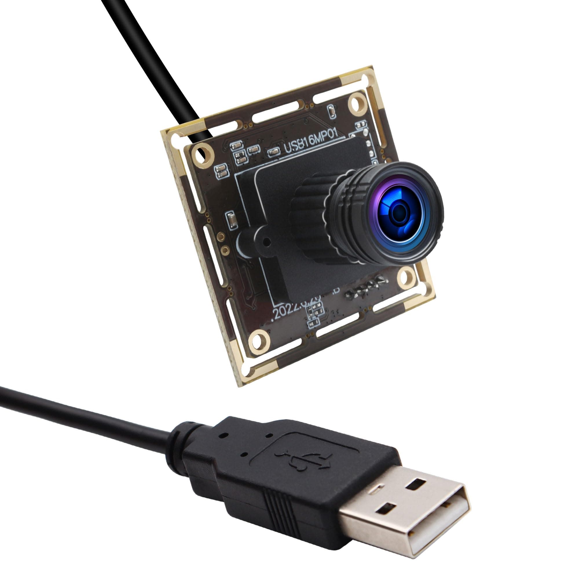 ELP 16MP USB-kameramodul Ultra HD 3496P USB Kamera mit IMX298 Bildsensor Webcam, Plug and Play Embedded Kamera in 3D-Drucker-Kamera industriellen medizinischen Geräten für Linux Android Windows Mac