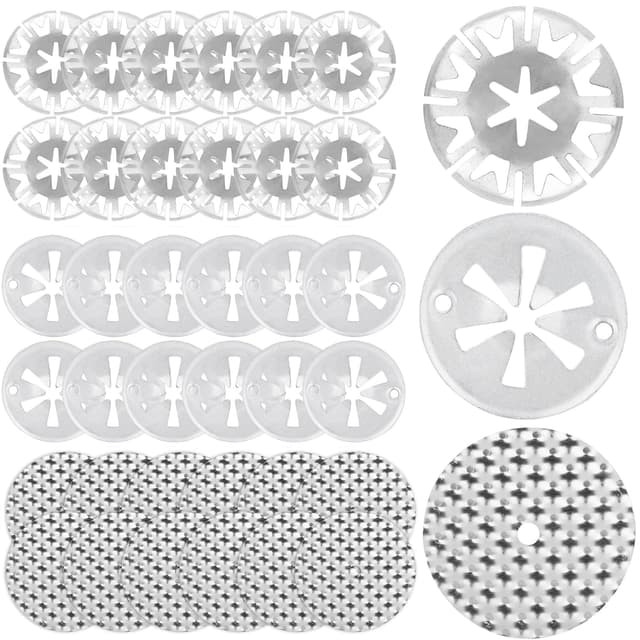 12 Sets Hitzeschutzplatte Reparatursatz Klemmscheiben für Auto, 30mm Klemmscheiben Hitzeschutzblech, 52mm Reparaturbleche, Metall Star Lock Befestigung Hitzeblech N90335004 6715468 (36)