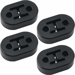 4 Stücke Auto Auspuff Aufhänger, Auto Auspuffhalter, Auto Gummi Auspuff, Universal Auto Gummi Auspuff Halterung für alle Fahrzeuge geeignet 2 Löcher 12mm - Schwarz Schwarz-4 Stücke Angebot bei HelloDeals
