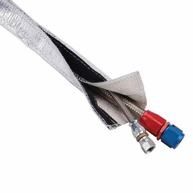 1m Alu-Titan Hitzeschutzschlauch ID 20mm Klettverschluss Heat Sleeve Thermoschutz Isolierschlauch Kabelschutz on 550 °C (20MM)