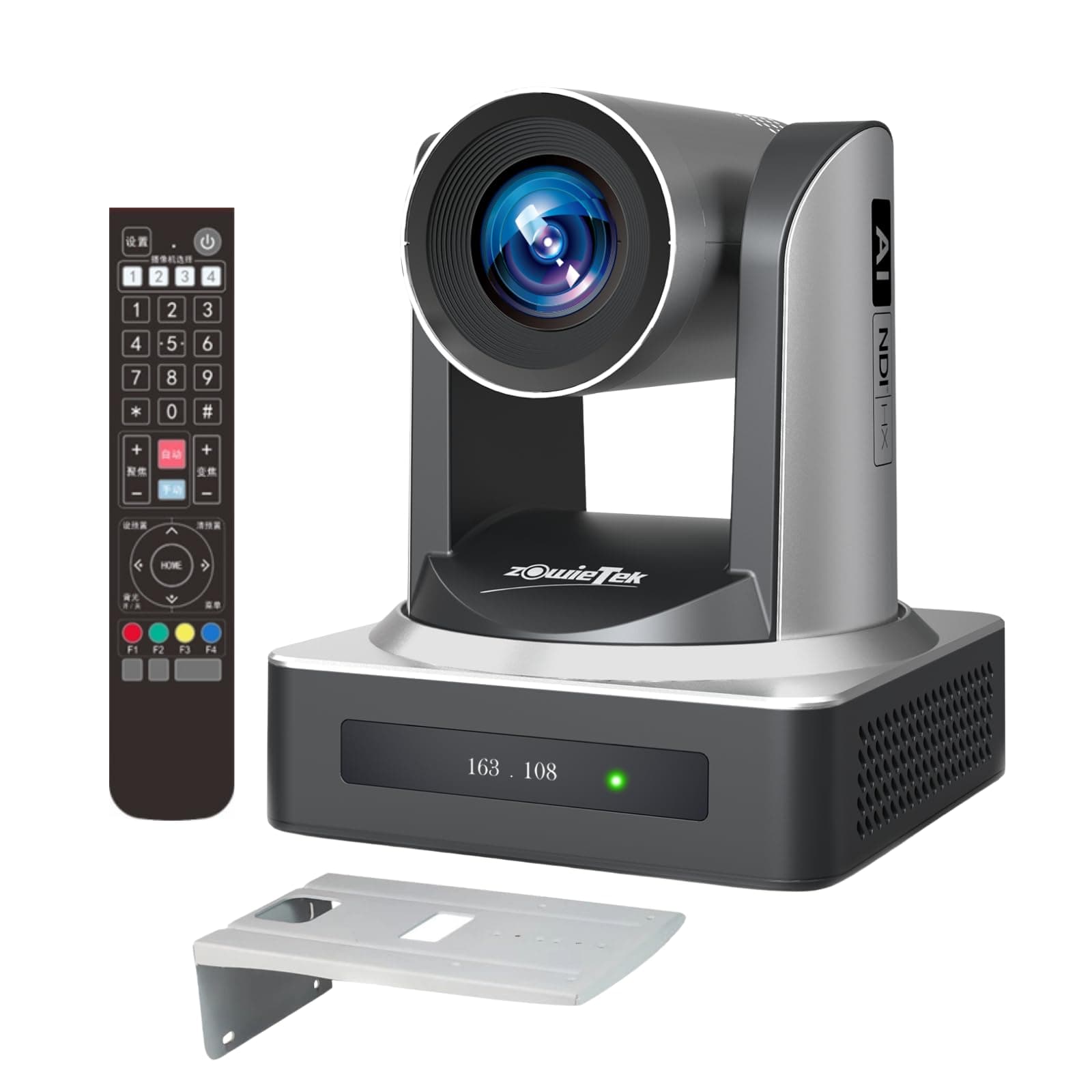 zowietek NDI PTZ Kamera (Native NDI 6 zertifiziert), AI Auto Tracking 1080P60 PoE, 20X optischer Zoom, 3G-SDI HDMI USB 3.0 LAN, Live-Streaming für Kirchentreffen, Bildung, Sport, Krankenhaus, Hochzeit AI NDI HDMI SDI USB 20X