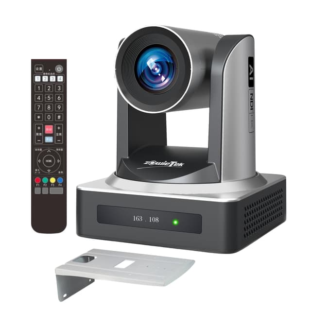 zowietek NDI PTZ Kamera (Native NDI 6 zertifiziert), AI Auto Tracking 1080P60 PoE, 20X optischer Zoom, 3G-SDI HDMI USB 3.0 LAN, Live-Streaming für Kirchentreffen, Bildung, Sport, Krankenhaus, Hochzeit AI NDI HDMI SDI USB 20X